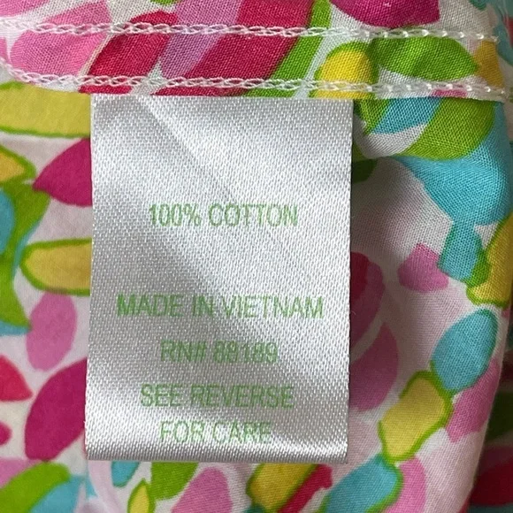 Lilly Pulitzer Print Blouse Size 10 - Picture 7 of 10